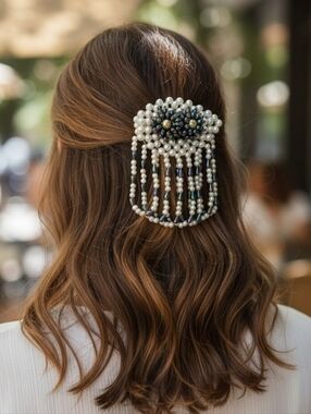 Elegant Vintage Faux Pearl Hair Piece